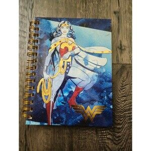 Wonder Woman Spiral Notebook Journal DC Comics Gold Coil Lined Pages